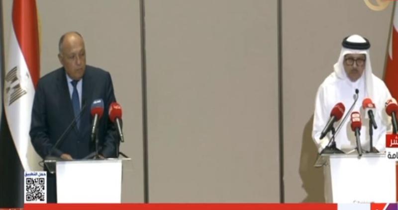 بث مباشر.. مؤتمر صحفي لسامح شكري ونظيره البحريني