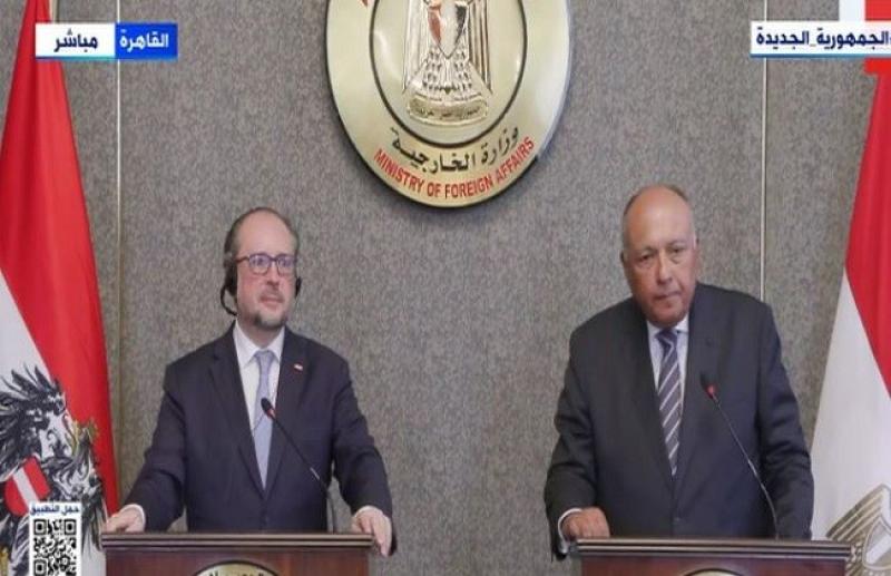 وزير الخارجية: نعمل على أن تكون النمسا صوت مصر للاتحاد الأوروبي بشأن سد النهضة