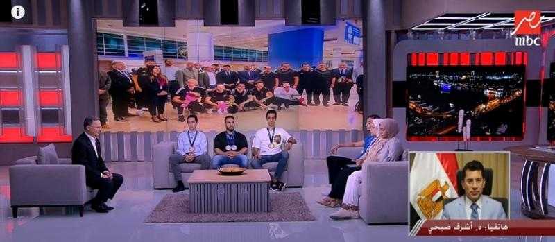 شاهد.. وزير الرياضة لأبطال البحر المتوسط: «فخور بكم وننتظر منكم الكثير»