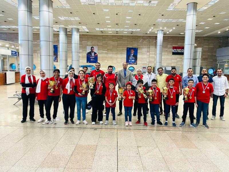 استقبال رسمي لبعثة الشطرنج بعد عودتهم من بطولة إفريقيا بزامبيا