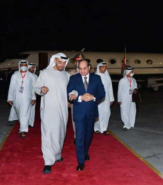 السيسي يؤكد عزم مصر على تعزيز علاقات الأخوة والتعاون مع الإمارات