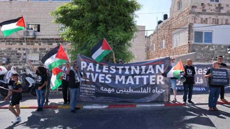 فلسطينيون يتظاهرون فى بيت لحم ضد زيارة الرئيس الأمريكى