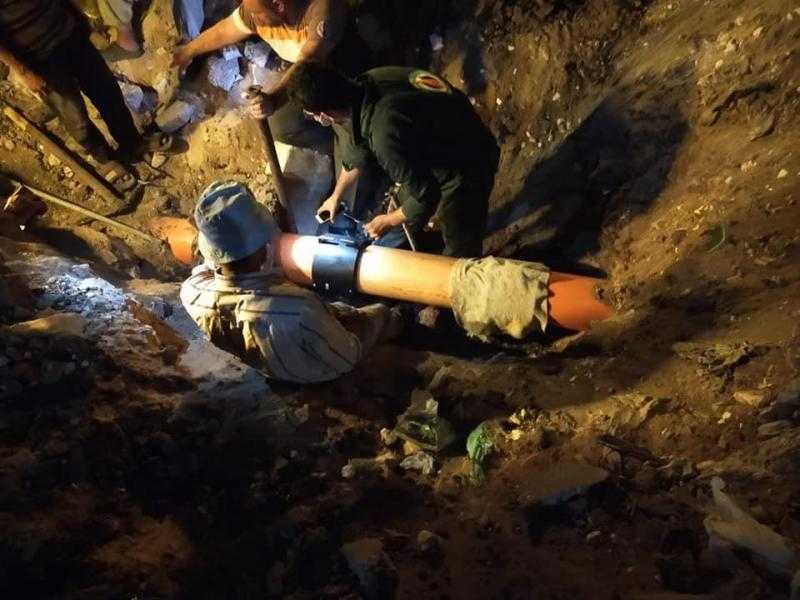 فرض كردون أمني بمحيط كسر ماسورة غاز في كرداسة