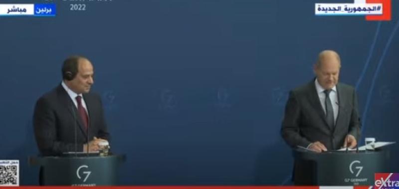 بث مباشر.. مؤتمر صحفي للرئيس السيسي والمستشار الألماني في برلين