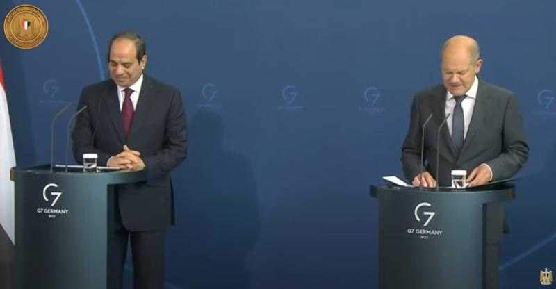 ماذا دار بين الرئيس السيسي والمستشار الألماني بشأن سد النهضة؟  «فيديو»