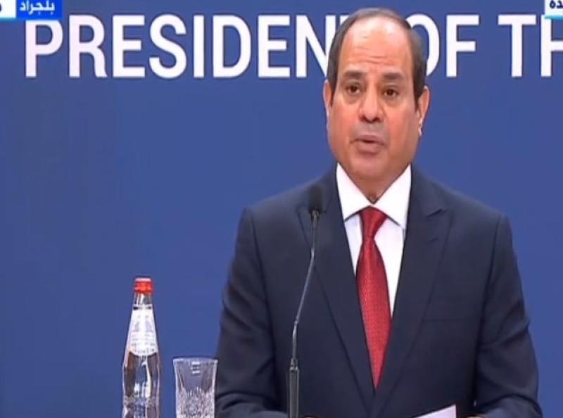 السيسي: نهدف لتعزيز التعاون مع صربيا في كافة المجالات