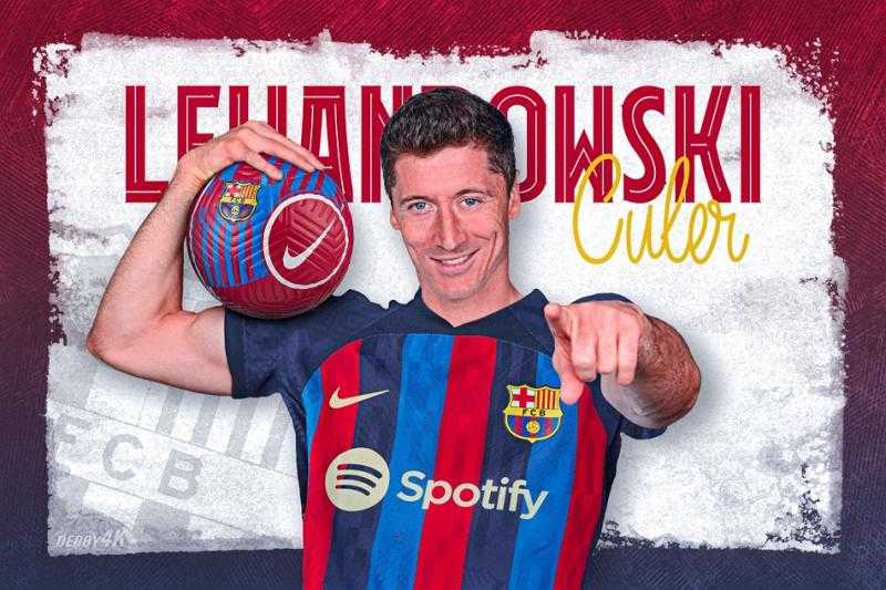 برشلونة يوقف بيع قمصان ليفاندوفسكي.. «مش هتصدق السبب»