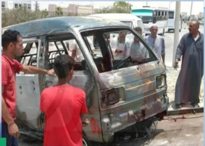 شاهد.. حياة كريمة تعوض سائق ميكروباص احترقت سيارته بهدية ثمينة