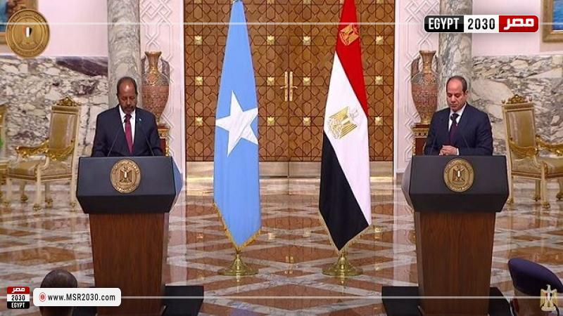 الرئيس السيسي ونظيره الصومالي