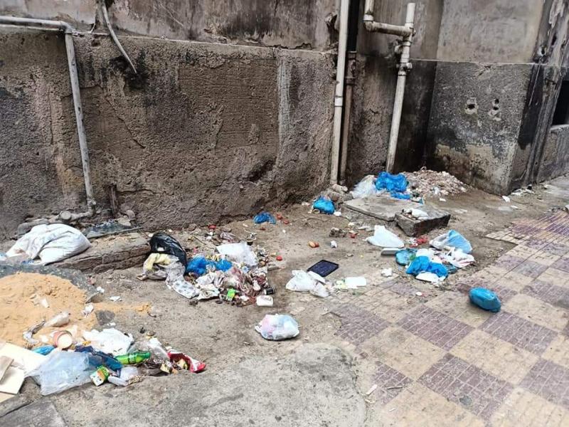 قبل إزالة القمامة 