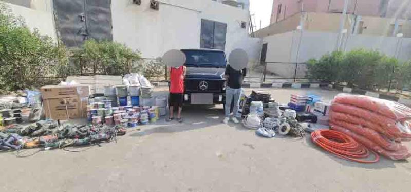 المتهمين والمضبوطات