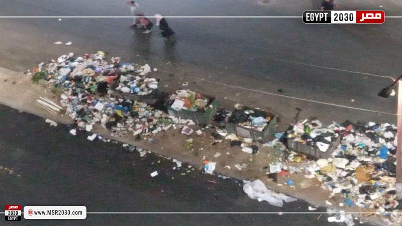 شوارع طوسون غارقة في القمامة