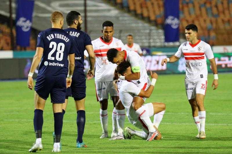 الشوط الأول.. الزمالك يتقدم بهدفين أمام بيراميدز في الدوري