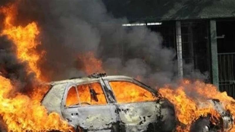 السيطرة على حريق سيارة ملاكى بالعمرانية دون إصابات