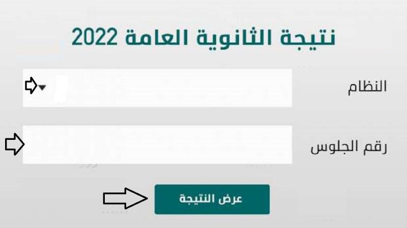 نتيجه الثانويه العامه 2022