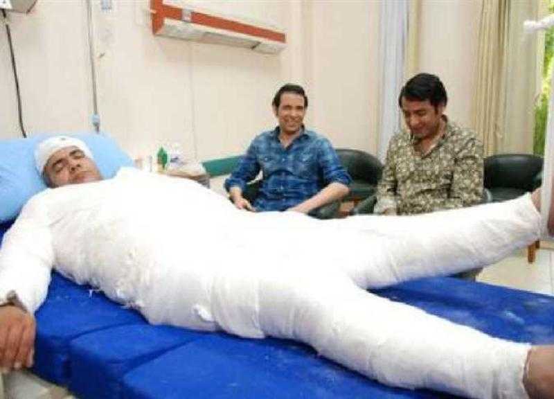 حقيقة تعرض الفنان بيومي فؤاد لحادث سير مروع