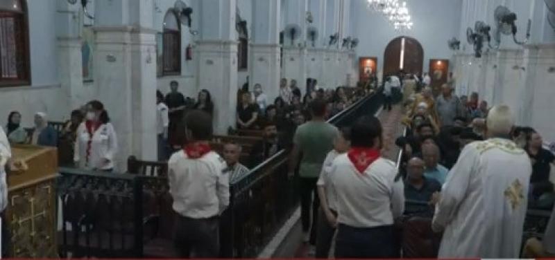 شاهد.. استعدادات أداء الصلاة على جثامين ضحايا كنيسة إمبابة