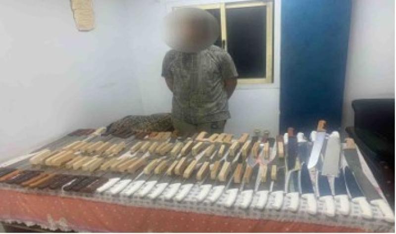 ضبط ورشة لتصنيع الأسلحة البيضاء بالقاهرة