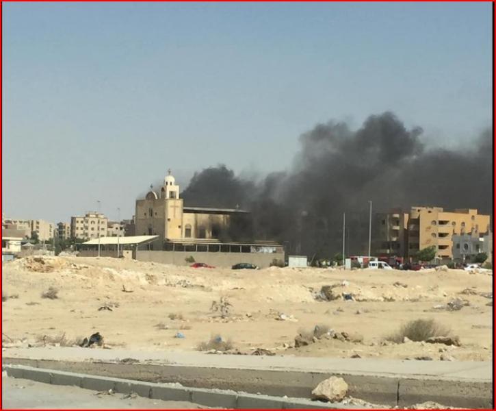 مصدر أمني: حريق كنيسة الأنبا بيشوي وقع بقاعة مغلقة ولا توجد إصابات