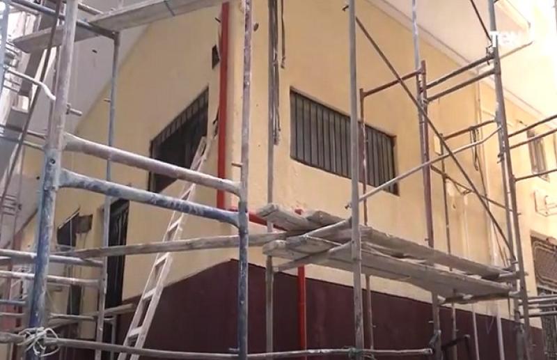 شاهد.. تواصل أعمال ترميم كنيسة أبو سيفين «فيديو»