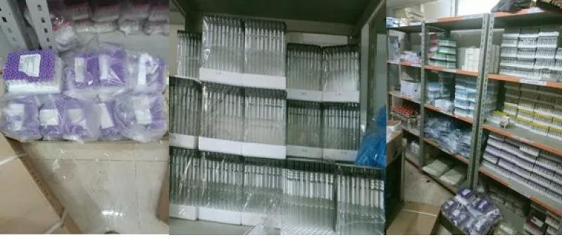 ضبط أكثر من 10 آلاف قطعة مستلزمات طبية مجهولة في الزيتون