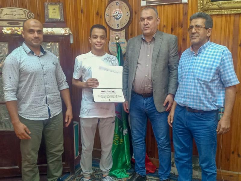 «رياضة المنوفية» تكرم عبدالله التهامي بعد تتويجه بذهبية قبرص في الدوري العالمي للناشئين