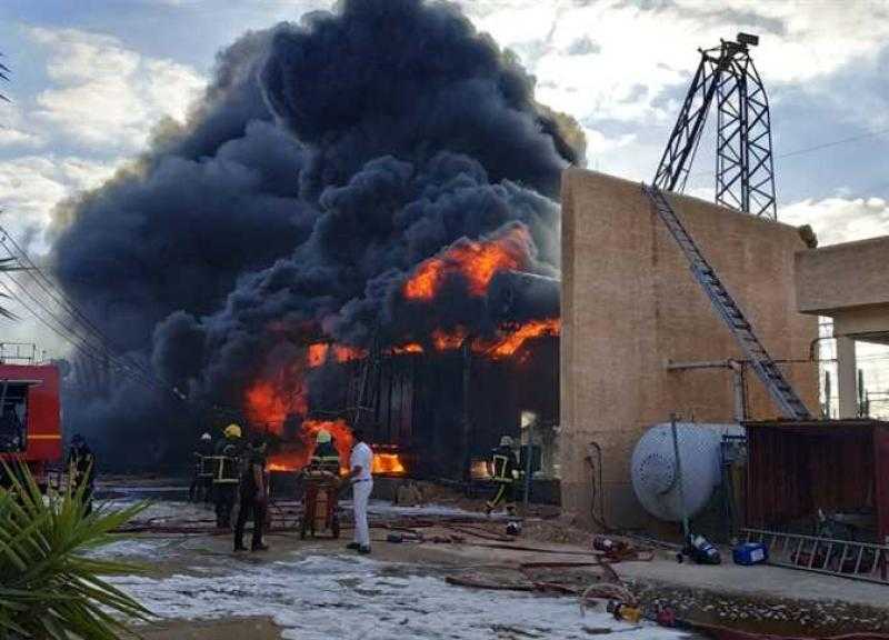 حريق هائل بمحول كهربائي بأسوان دون إصابات أو خسائر في الأرواح