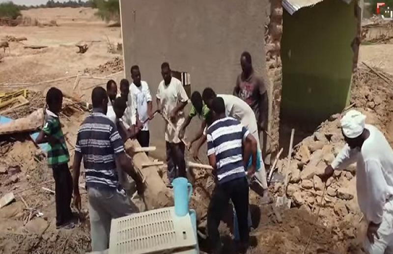 شاهد.. أثار مدمرة للسيول بالولاية الشمالية في السودان