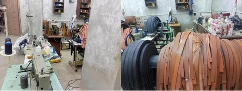 ضبط مصنع للمصنوعات الجلدية دون ترخيص في باب الشعرية