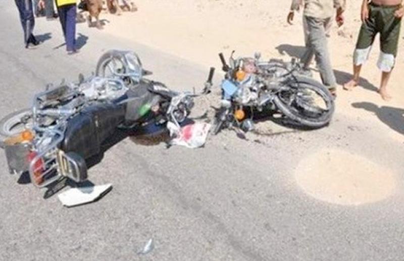 حادث تصادم دراجتين بخاريتين