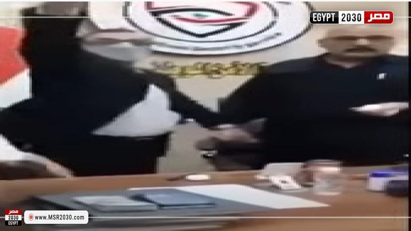 لحظة القبض على المتهم 