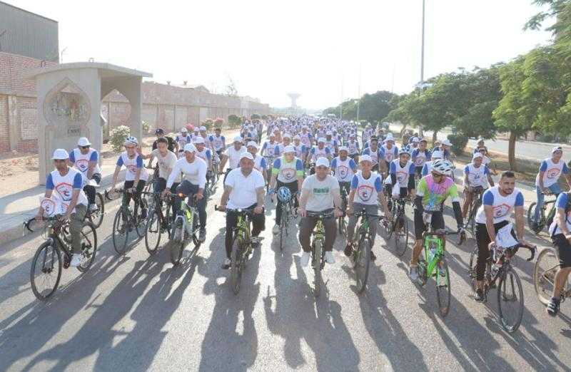 جهاز مدينة السادات ينظم ماراثون للدراجات للاحتفال بمرور 44 عاما على إنشائها