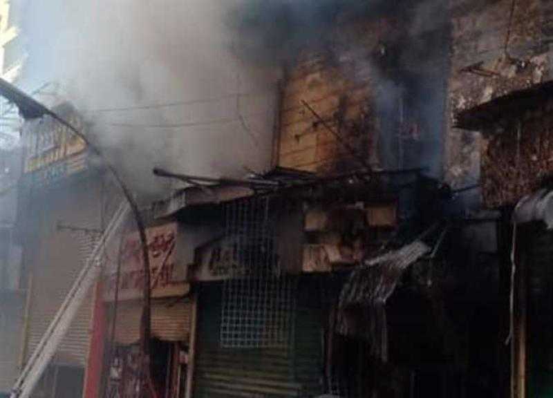 المعاينة الأولية لحريق الموسكي.. النيران امتدت لـ 5 طوابق