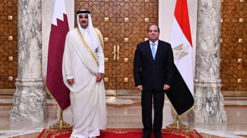 الرئيس المصري والقطري
