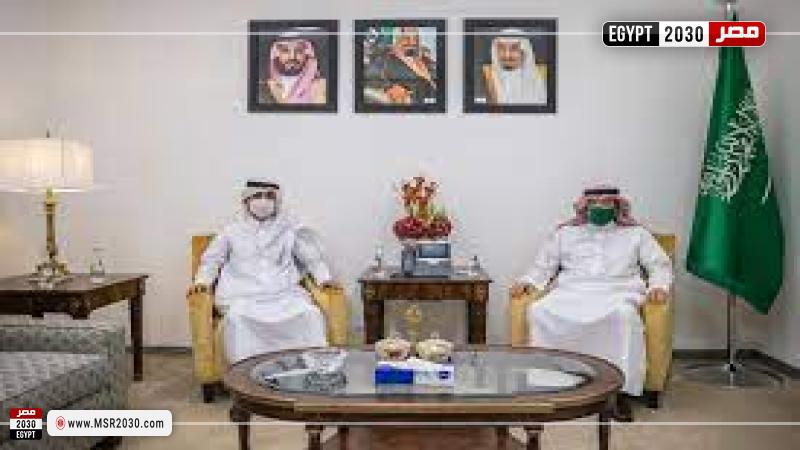 وزير الخارجية القطري  مع نظيره السعودي
