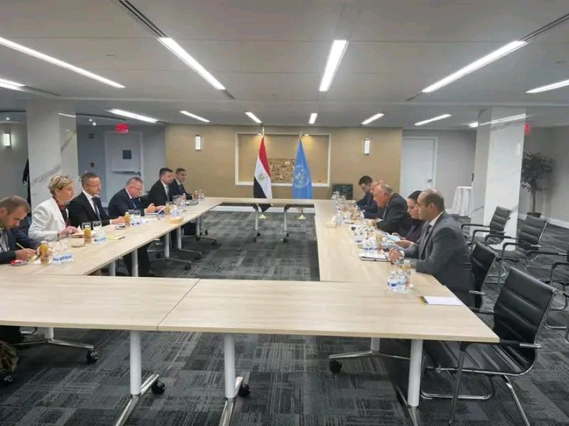 وزير الخارجية سامح شكري يلتقي وزير خارجية المجر 