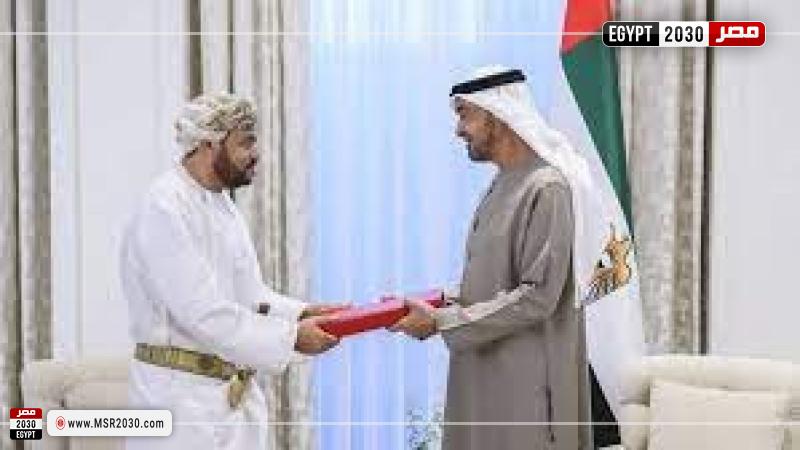 الشيخ محمد بن زايد آل نهيان مع  السلطان هيثم بن طارق