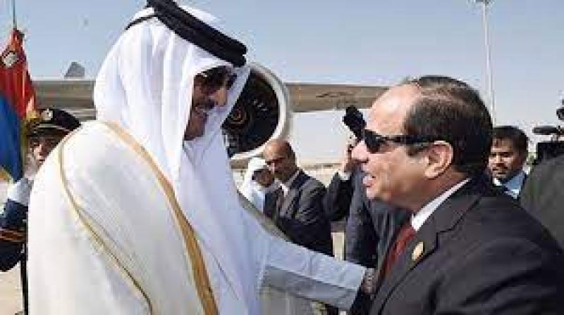 السيسي مع أمير قطر