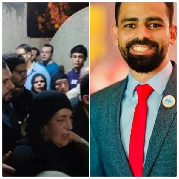 انهيار والدة صيدلي حلوان 