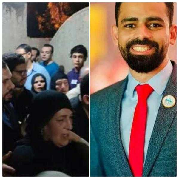 انهيار والدة صيدلي حلوان أثناء دفنه: «الناس كلها زعلانة عليك يا بني»