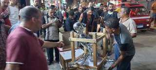 حملة مكبرة لإزالة الإشغالات بسوق الصابرين بحي العجمي بالإسكندرية