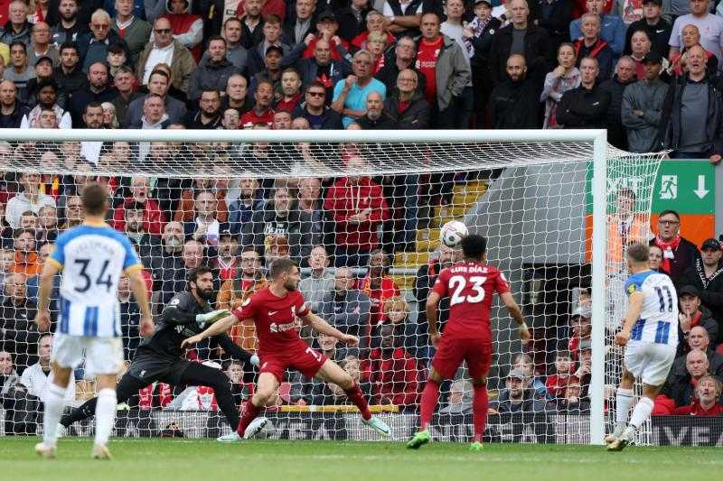 بهدف قاتل.. ليفربول يسقط في فخ التعادل أمام برايتون بالدوري الإنجليزي