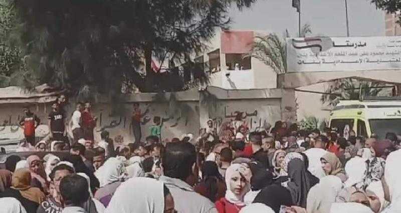 سقوط سور مدرسة المعتمدية بنات على الطالبات في أول يوم دراسي «فيديو»