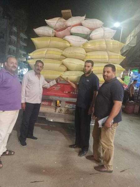 رصد 64 طن أرز شعير محجوب عن السوق بكفر الشيخ
