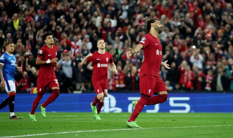 محمد صلاح يسجل في فوز ليفربول أمام رينجرز في أبطال أوروبا