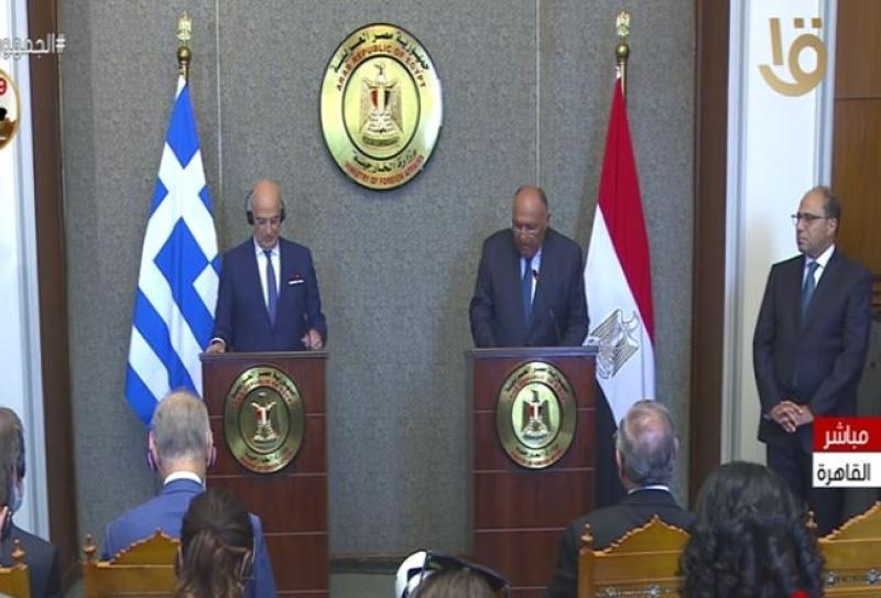 بث مباشر.. مؤتمر صحفي لسامح شكري ونظيره اليوناني