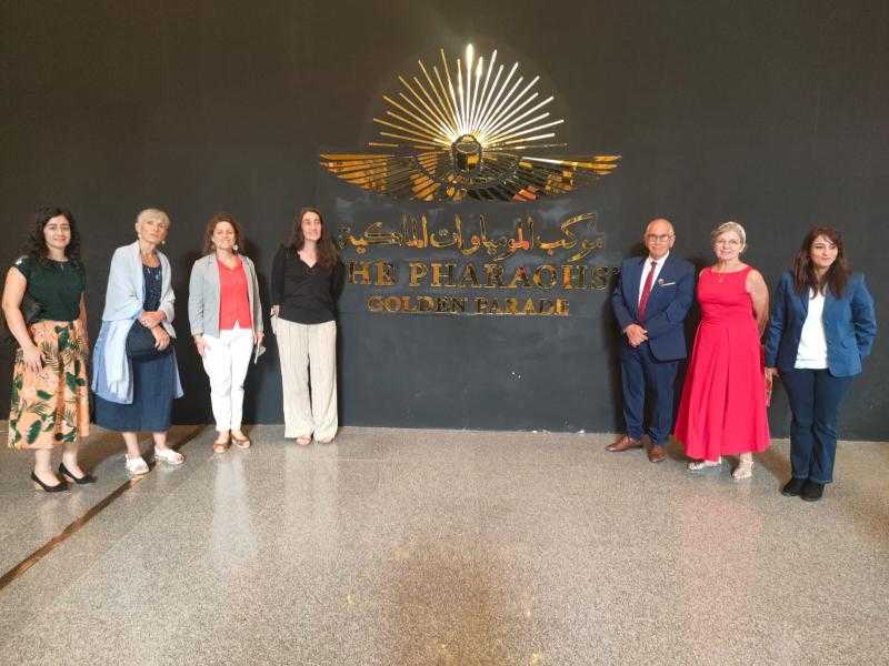 وفد فرنسي يزور المتحف القومي للحضارة المصرية