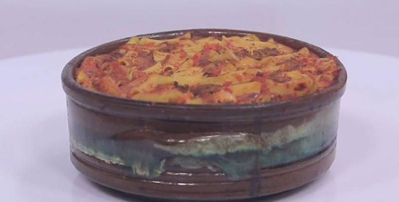 طاجن مكرونة فراخ