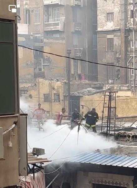 السيطرة على حريق في سوق ”شيديا” بالإسكندرية بسبب ”شواية لحوم”
