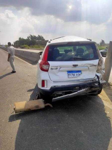 إصابة 4 أشخاص فى تصادم 3 سيارات فى الدقهلية